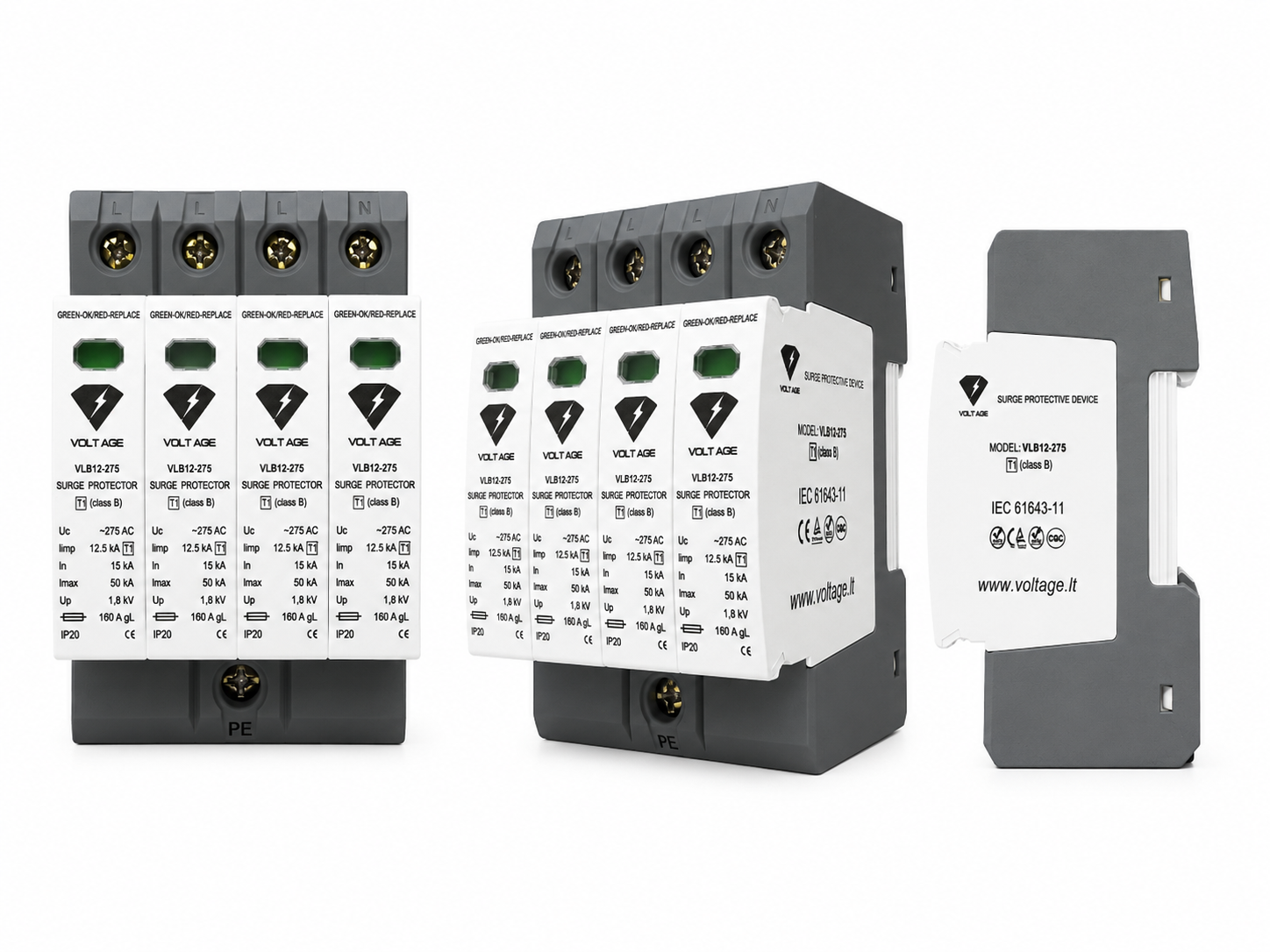 VOLTAGE Viršįtampių ribotuvas VLB12-275/4P B