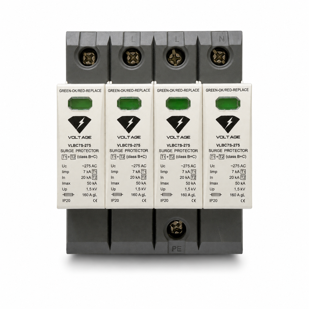 VOLTAGE Surge arrester VLBC7S-275/4P B+C (with indication)
